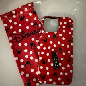 Disney Red Polka Dot Phone Case with Pouch